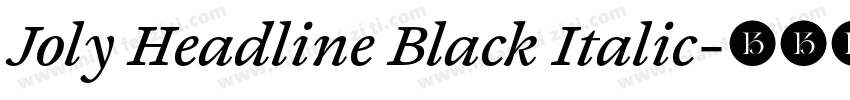Joly Headline Black Italic字体转换